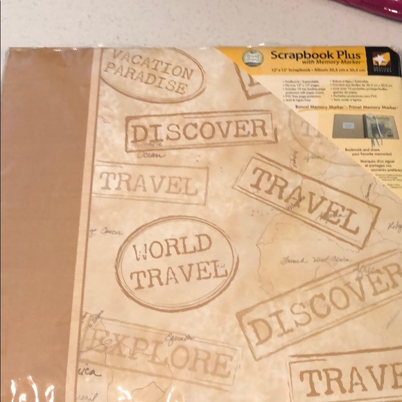 Scrapbook Album 12x12 Postbound Travel Theme